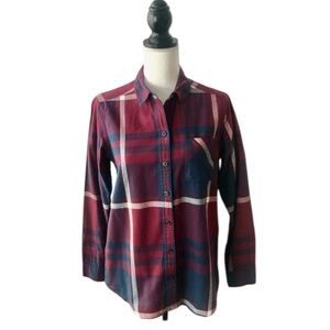 Eddie Bauer Cabincore women’s cozy plaid flannel shirt in 100% cotton Size S